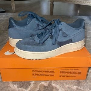 Nike Blue Suede Air Forces Men’s 7, Women’s 9